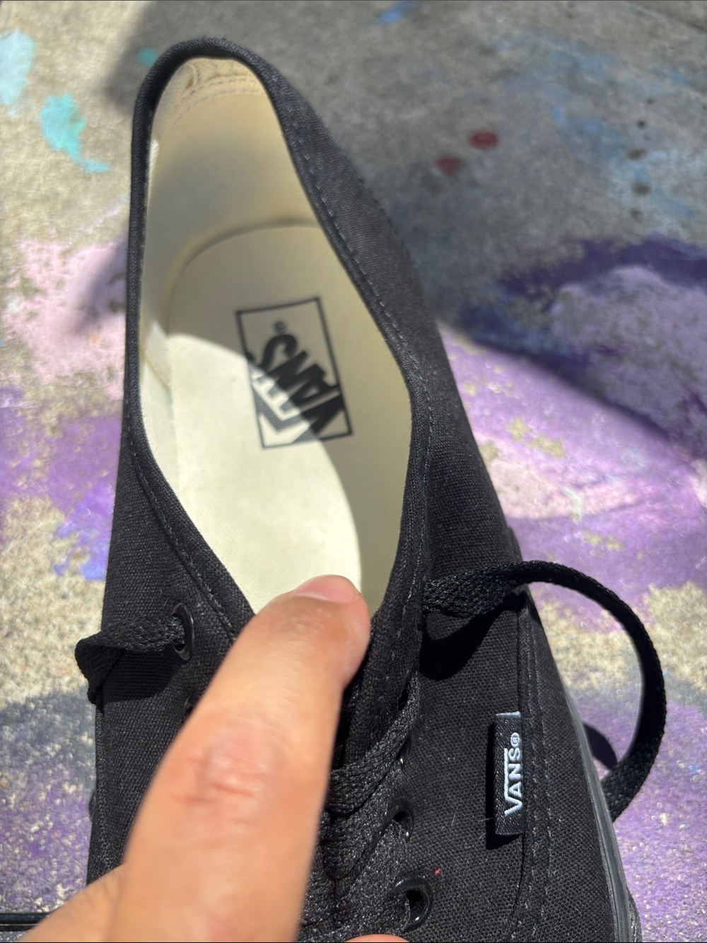 Vans Black Canvas Low-Top Sneaker - Picture 2 of 5